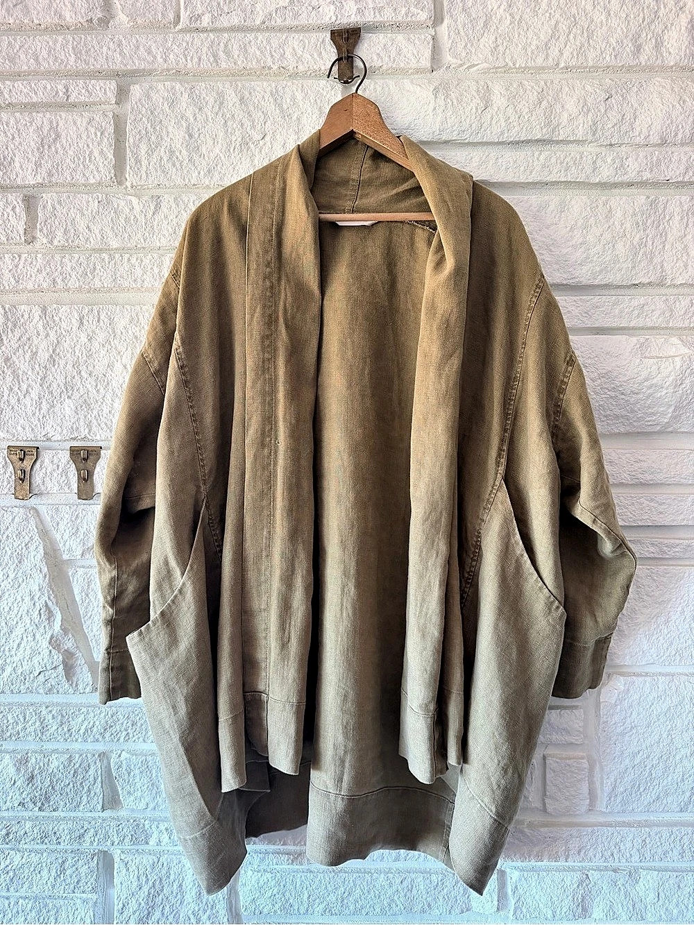 Elizabeth Suzann Clyde Jacket- Olive 100% linen